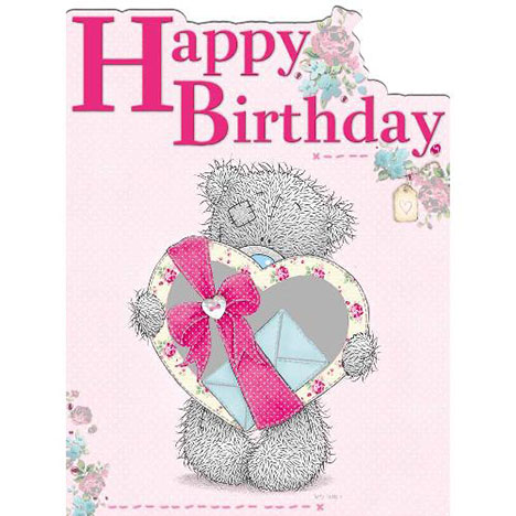 Tatty Teddy Holding Pink Heart Birthday Me to You Bear Card £3.45